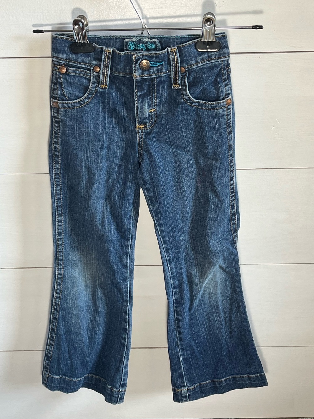 Wrangler Girls Dark Blue Flare Jeans